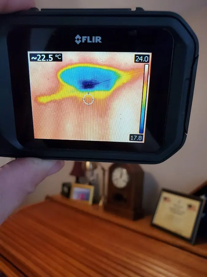 Thermal imaging inspection for water damage in Huron